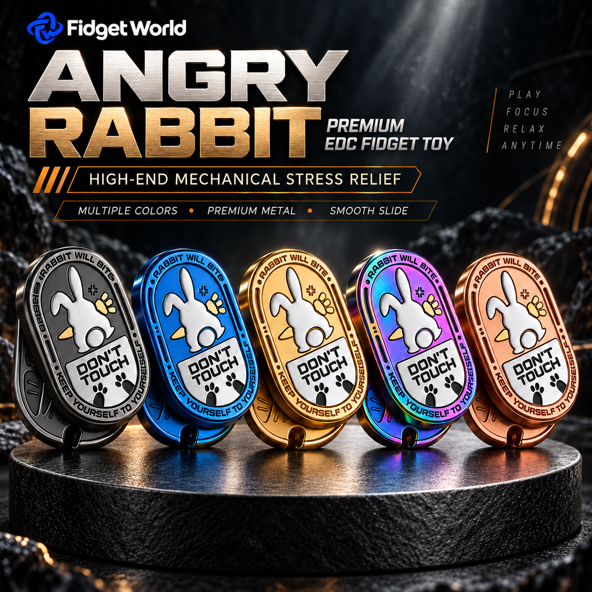 Rabbit Fidget Slider | Stainless Steel