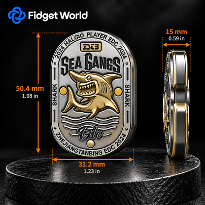 Sea Shark Fidget Slider | Stainless Steel