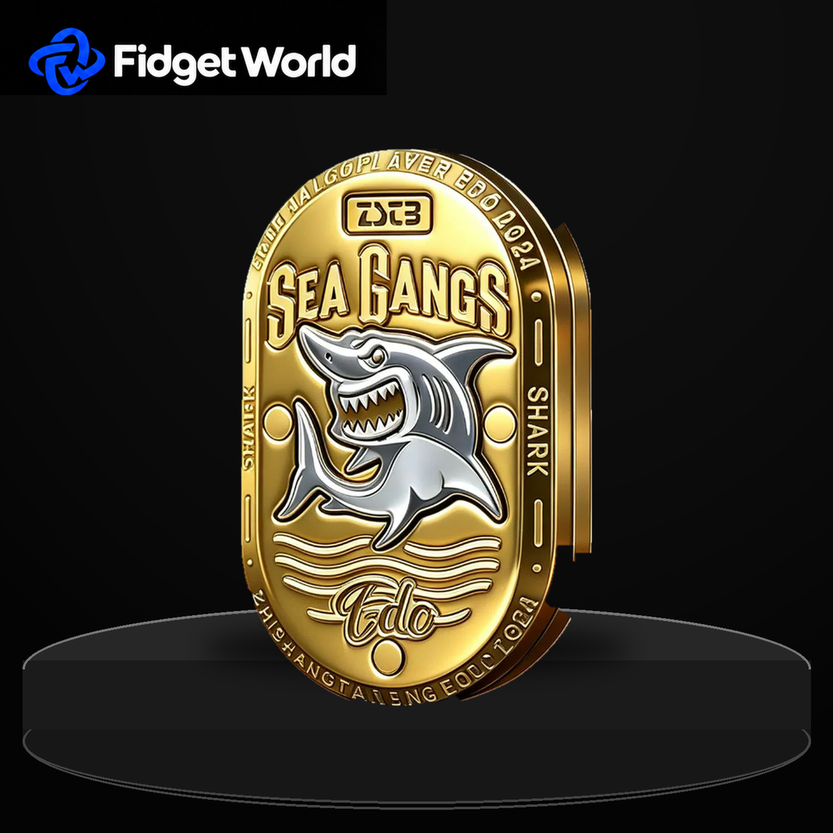 Sea Shark Fidget Slider | Stainless Steel